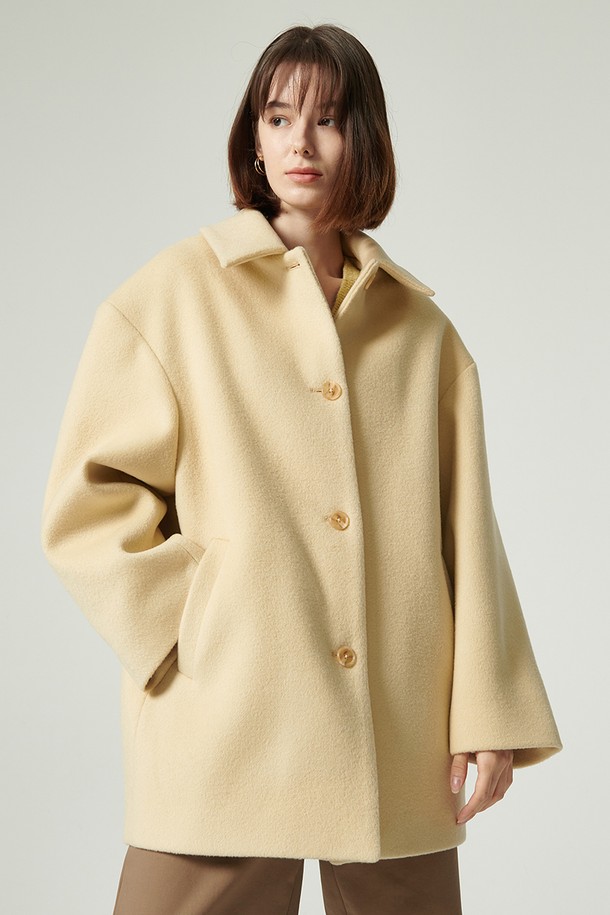 STUDIO SÉCANTE - 코트 - CLARE Cashmere Coat (French Vanilla)