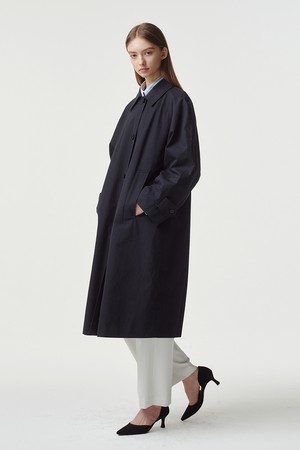 CELESTE Balmacaan Trench (Dark Shadow)