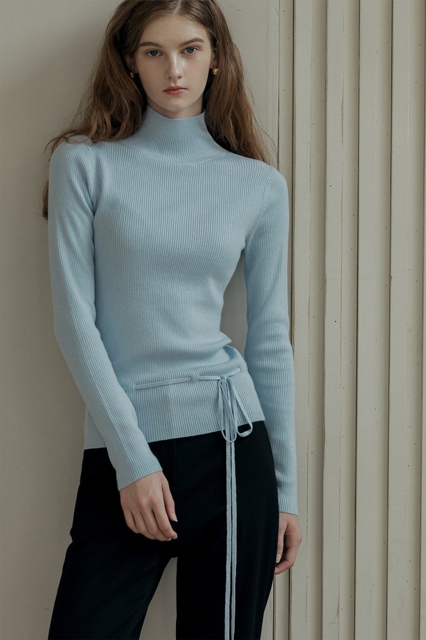 Mayver U - 터틀넥 - Roche Turtleneck Knitwear _ Sky Blue