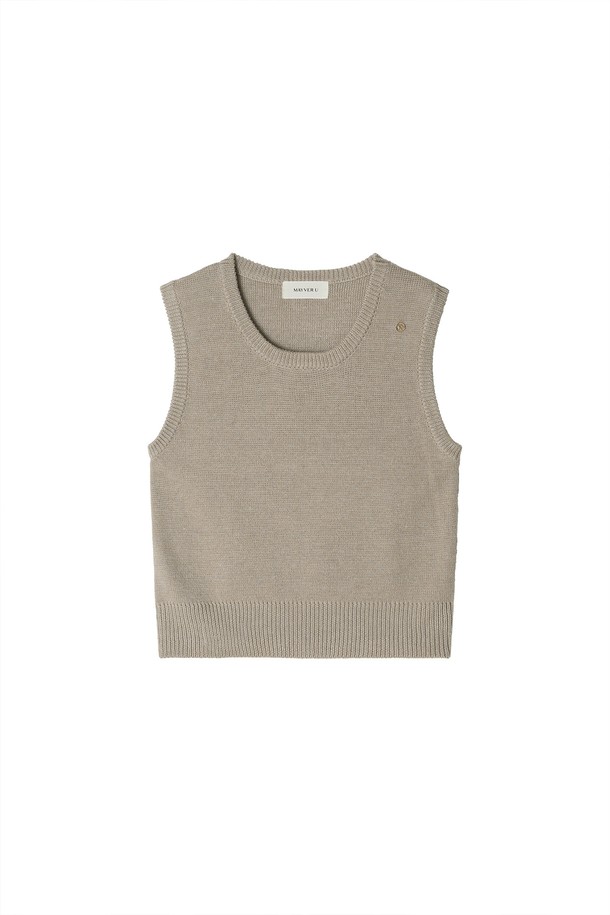 Mayver U - 베스트 - Dreamy Vest Knitwear _ Beige