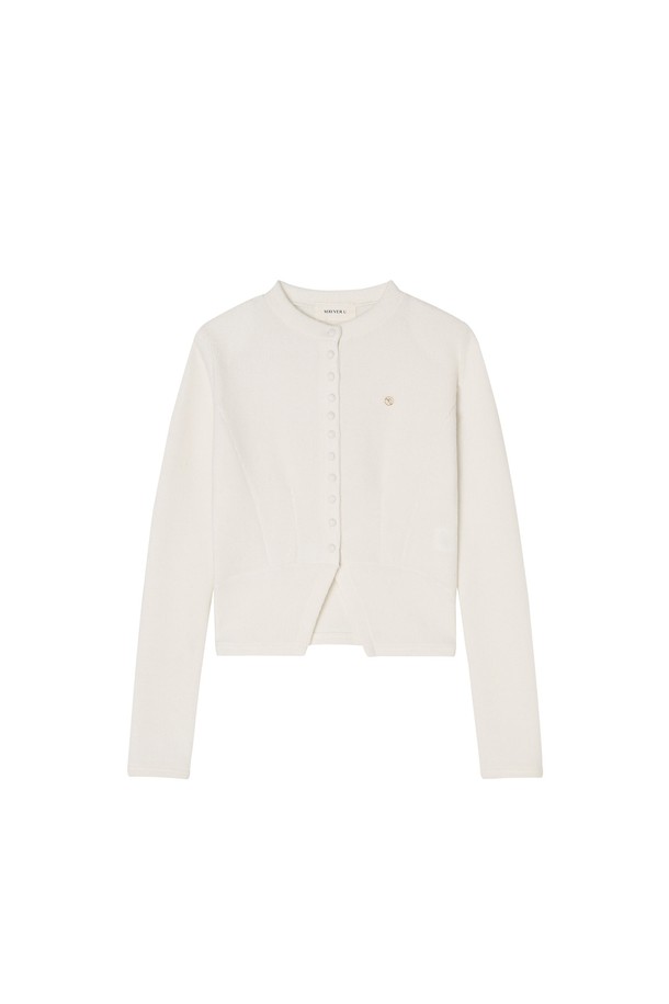 Mayver U - 가디건 - Quarry Wool Cardigan Knitwear _ White