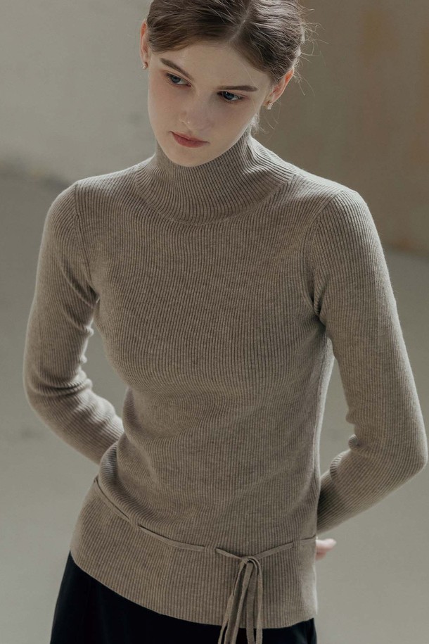 Mayver U - 터틀넥 - Roche Turtleneck Knitwear _ Beige