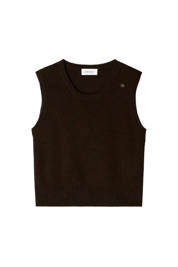 Mayver U - 베스트 - Dreamy Vest Knitwear _ Brown