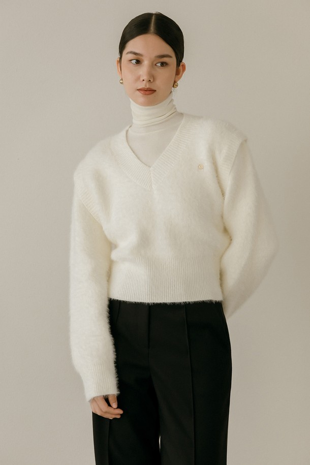 Mayver U - 긴소매 티셔츠 - Lenna Wool Turtleneck T-Shirt _ Ivory