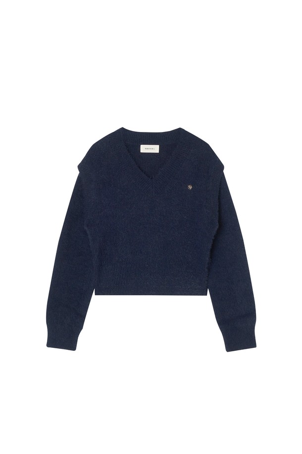 Mayver U - 베스트 - Fob Two Way Knitwear _ Navy