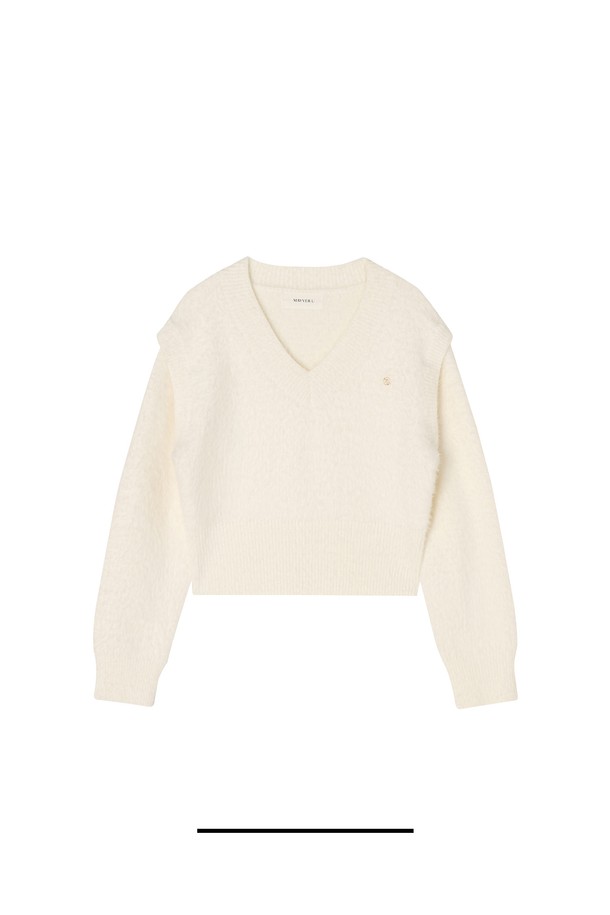 Mayver U - 베스트 - Fob Two Way Knitwear _ Ivory