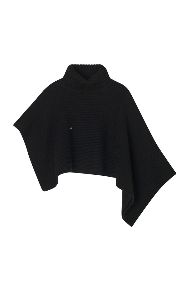 Mayver U - 터틀넥 - Temp Turtleneck Wool Cape Knitwear _ Black