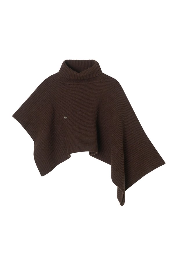 Mayver U - 터틀넥 - Temp Turtleneck Wool Cape Knitwear _ Brown