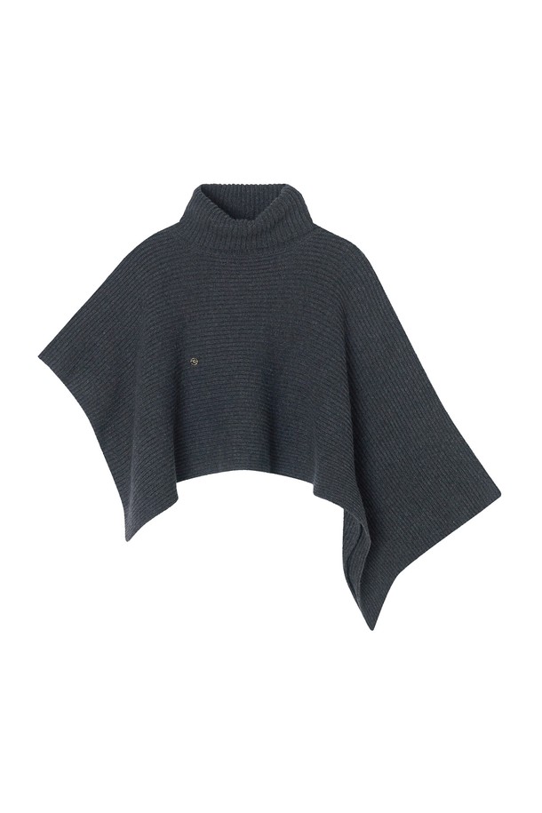 Mayver U - 터틀넥 - Temp Turtleneck Wool Cape Knitwear _ Gray