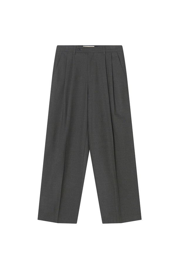 Mayver U - 롱/미디팬츠 - Flat Pintuck Slacks _ Gray