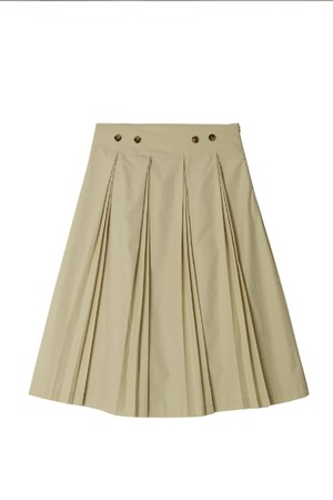 Darlin Triple Wrinkle Skirt _ Beige