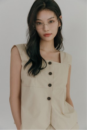 Leem Sleeveless Blouse _ Beige