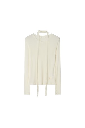 Riley Wool Tie T-Shirt _ Ivory