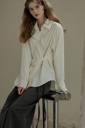 Dakota Belt Blouse _ Ivory