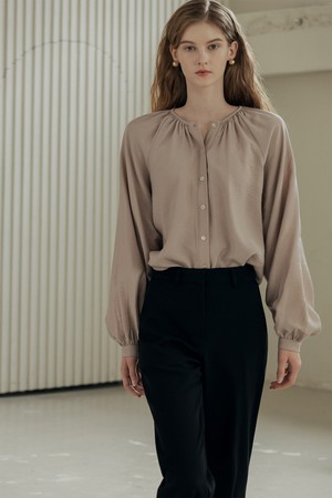 Laurina Shirring Blouse _ Pink