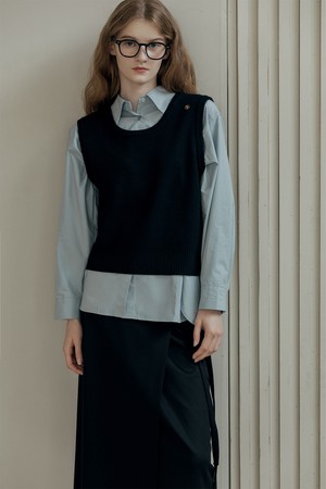 Dreamy Vest Knitwear _ Black