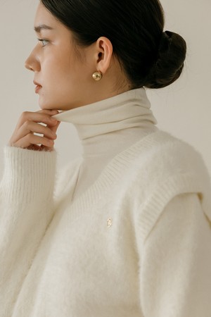 Lenna Wool Turtleneck T-Shirt _ Ivory