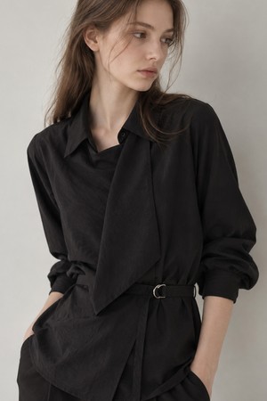 Dakota Belt Blouse _ Black