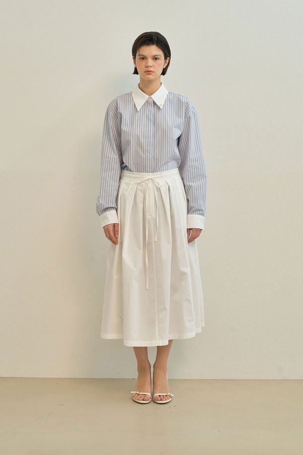 Mayver U - 롱스커트 - Atte Flare Skirt _ Ivory