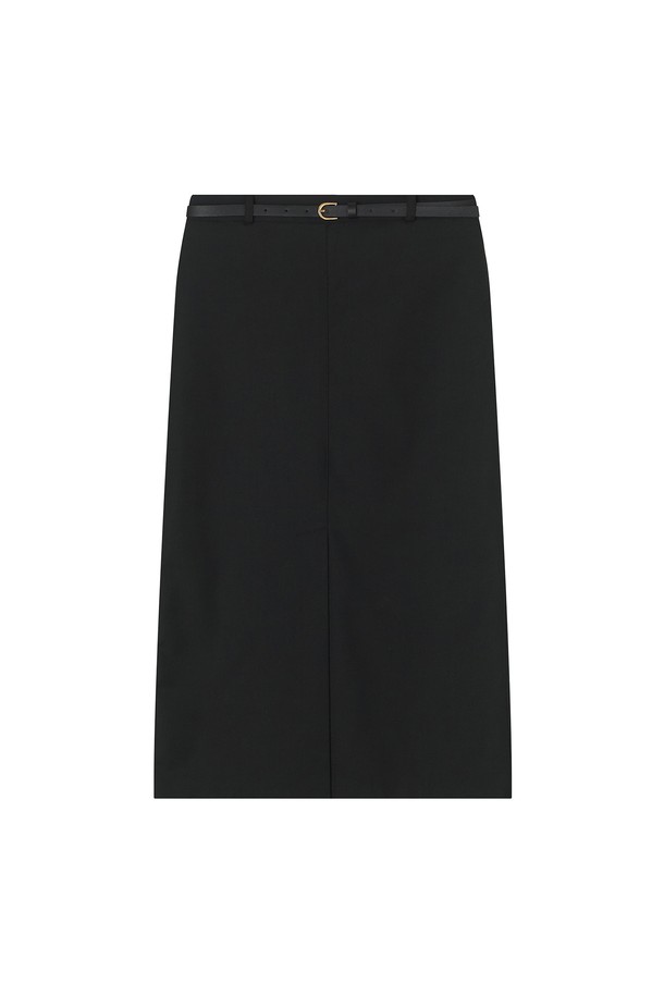 Mayver U - 미디스커트 - Forward H Skirt _ Black