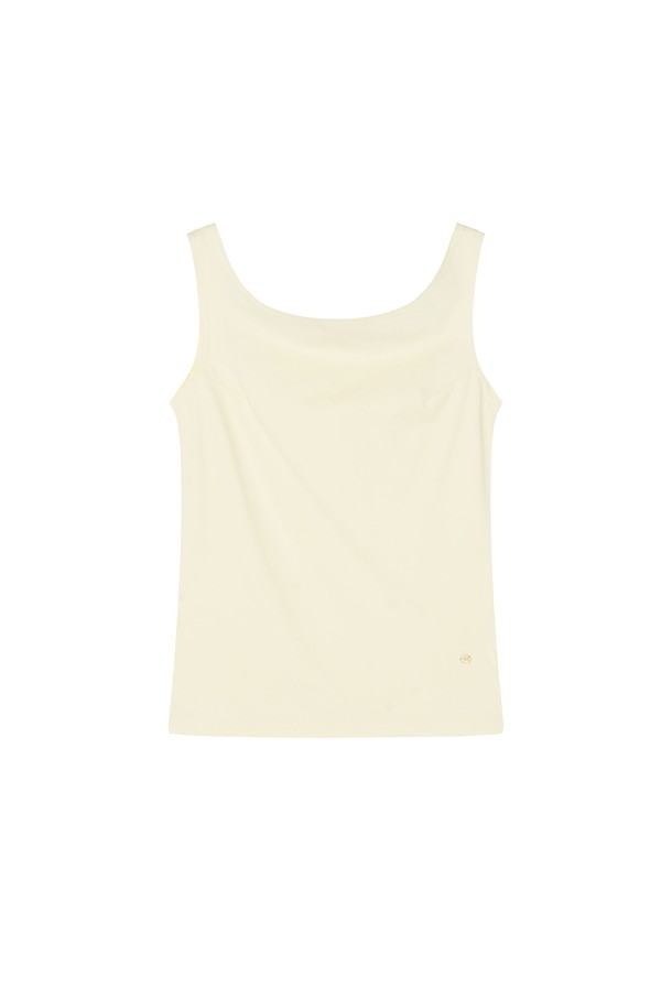 Mayver U - 민소매티셔츠 - Balm Off-Shoulder Sleeveless T-Shirt _ Yellow