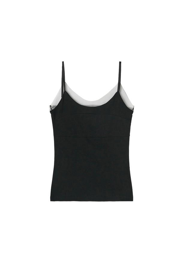 Mayver U - 민소매티셔츠 - Flori Sleeveless T-Shirt _ Black