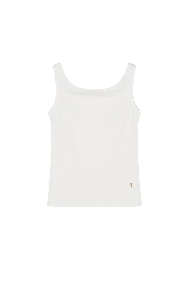 Mayver U - 민소매티셔츠 - Balm Off-Shoulder Sleeveless T-Shirt _ Ivory