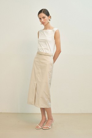 Forward H Skirt _ Beige