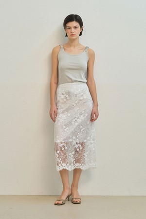 Essence Lace Skirt _ Ivory