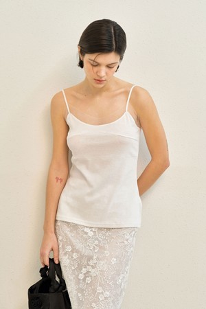 Flori Sleeveless T-Shirt _ Ivory