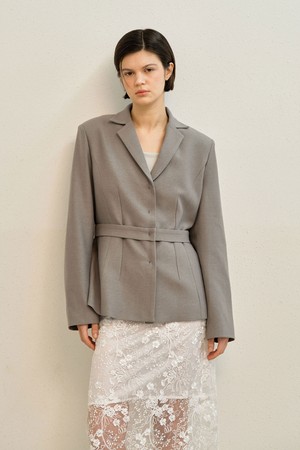 Bellamy Linen Jacket _ Charcoal