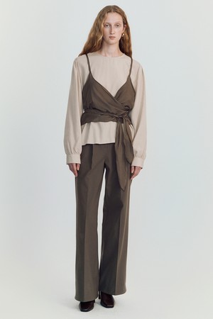 pit wool slacks _ Brown