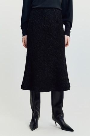 Soline tweed skirt _ Black