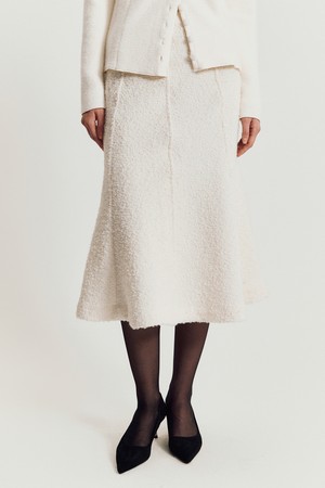Soline tweed skirt _ Ivory