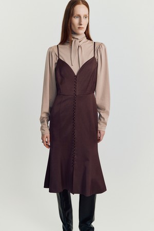 Nola slip dress _ Brown