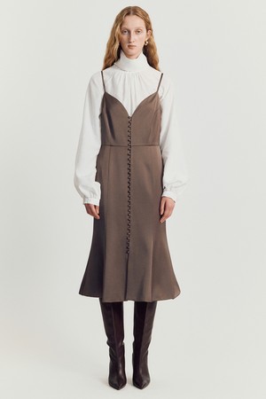 Nola slip dress _ Khaki