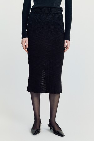 Shawble tweed skirt _ Black