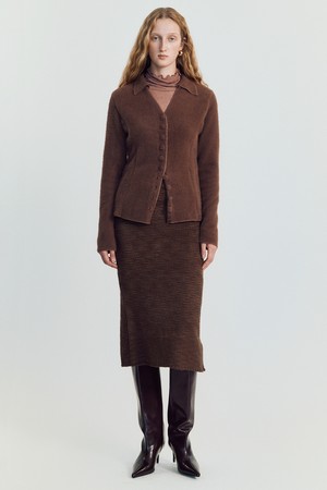 Shawble tweed skirt _ Brown