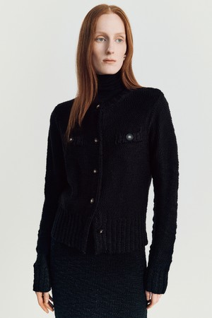 Shawble tweed knitwear _ Black