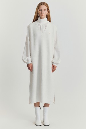 Volodina Knit Long Vest _ Ivory