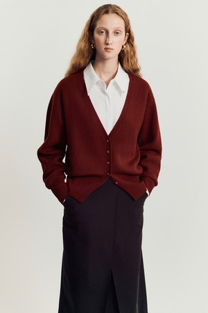 Dore wool cardigan _ Red