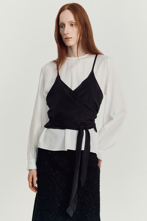 Helia Bustier Blouse _ Ivory