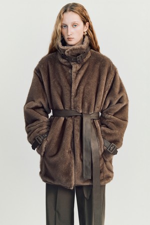 Sicilian reversible fur jacket _ Brown