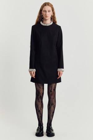 flavin pearl dress _ Black
