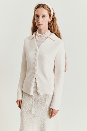 Prim wool cardigan  knitwear _ Ivory