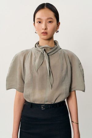 Yuno Tie blouse _ Mint