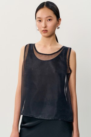 hegg sleeveless blouse _ Black