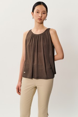 vinny linen sleeveless _ Brown