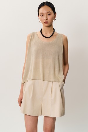 vinny linen sleeveless _ Beige