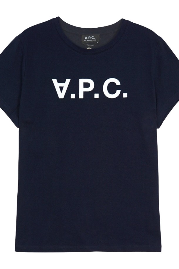 A.P.C. - 반소매 티셔츠 - A.P.C. 아페쎄 여성 VPC 반팔티셔츠 네이비 COBQX F26944 IAK